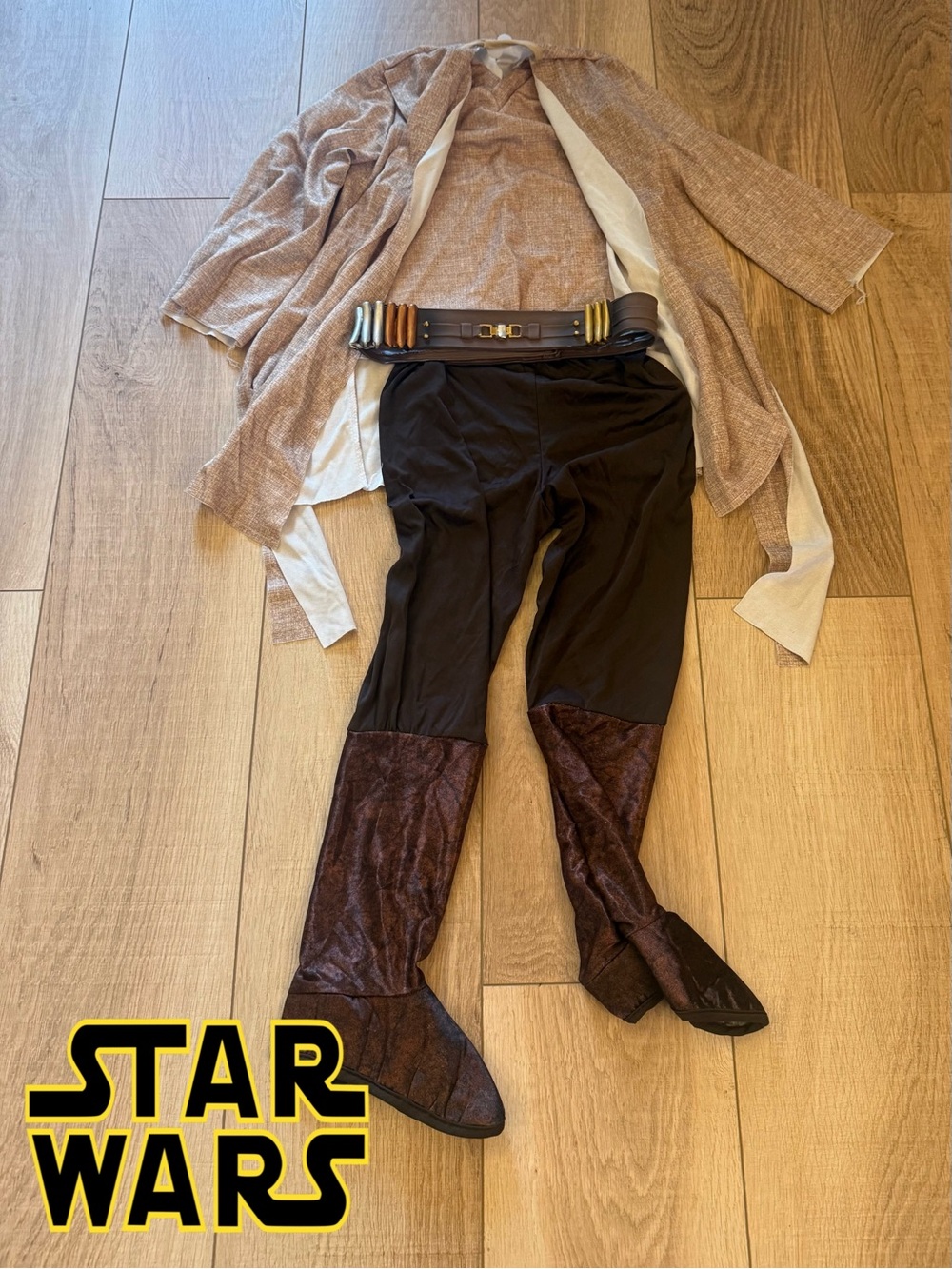 🌟 Star Wars Jedi Knight Child Halloween Costume Size L Top Pants Belt